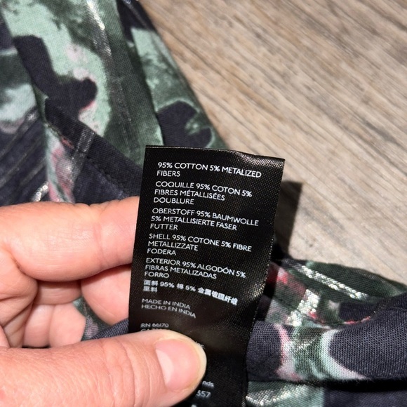 Anthropologie • Pilcro • Black Motif Ruffle Sleeve Button Up Blouse - Picture 6 of 12